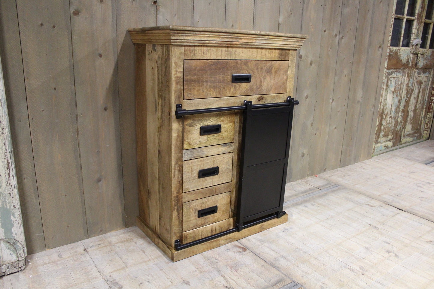 Wandkast mangohout Nora 75 cm