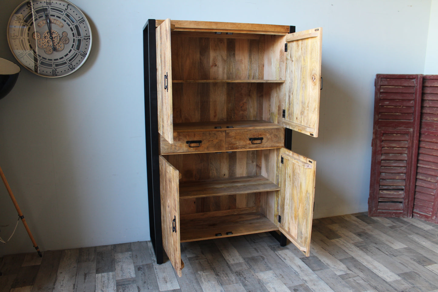 Wandkast mangohout Brit 110 cm