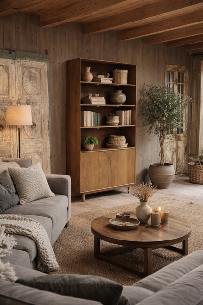 Boekenkast mangohout Wonder 110 cm