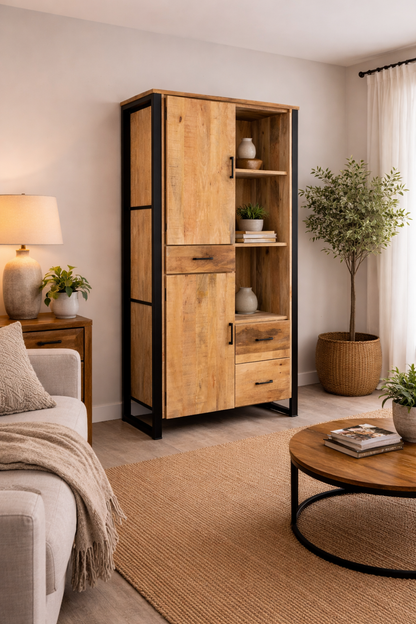 Wandkast mangohout New Jersey 110 cm