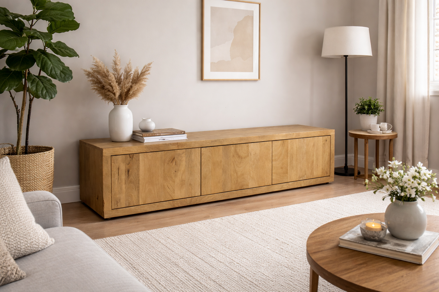 Tv meubel mangohout Square 160 cm