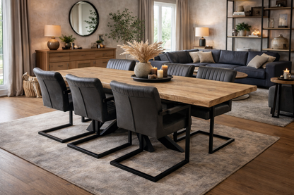 Eetkamertafel mangohout boomstam