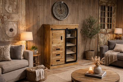 Wandkast mangohout Nora 90 cm