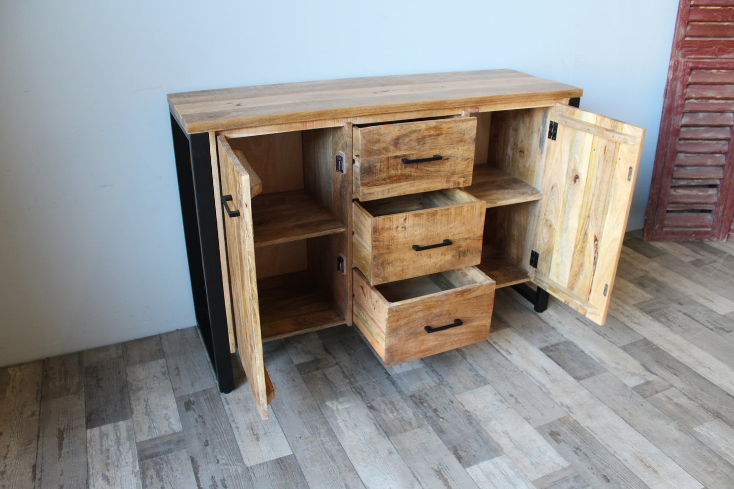 Dressoir mangohout New Jersey 135 cm
