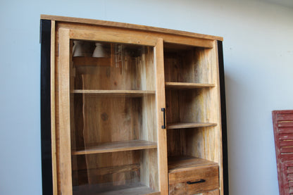 Vitrinekast mangohout New Jersey 120 cm