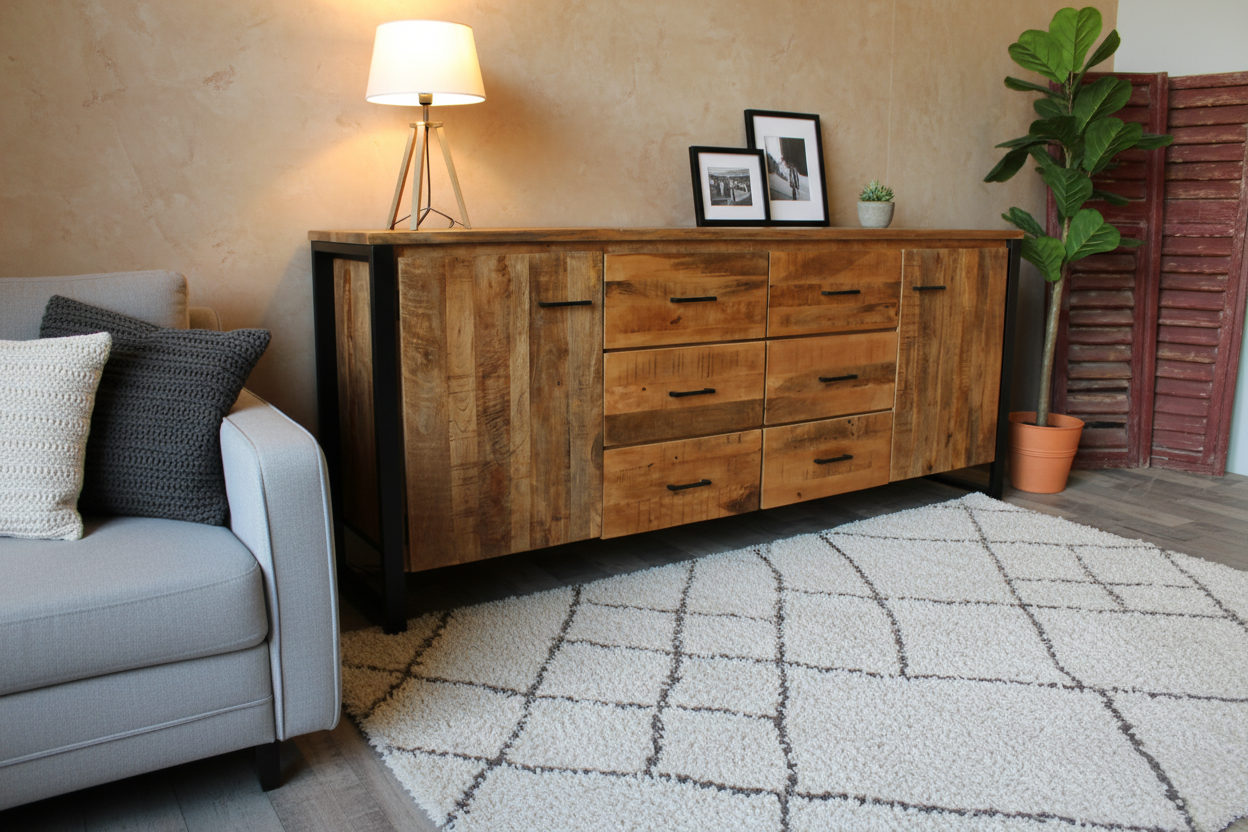 Dressoir mangohout New Jersey 200 cm