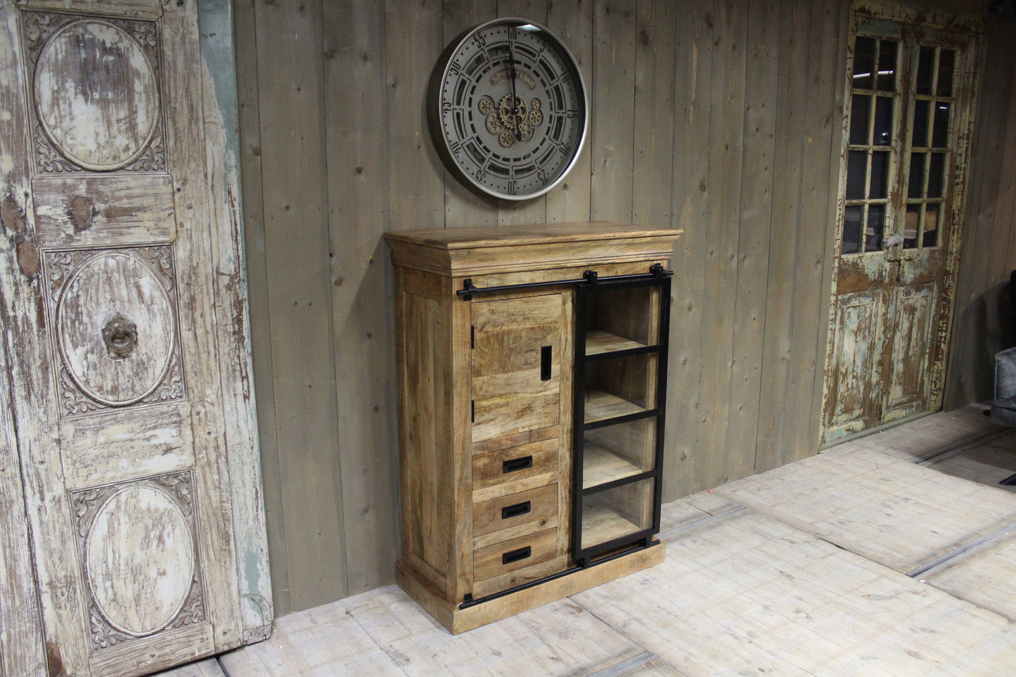 Wandkast mangohout Nora 90 cm