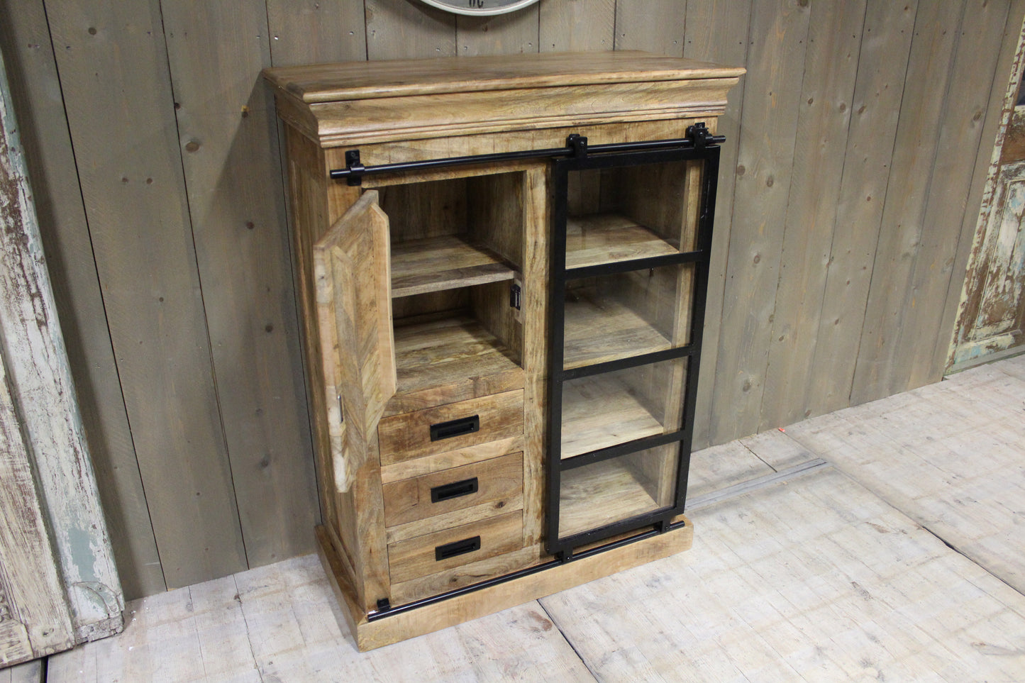 Wandkast mangohout Nora 90 cm