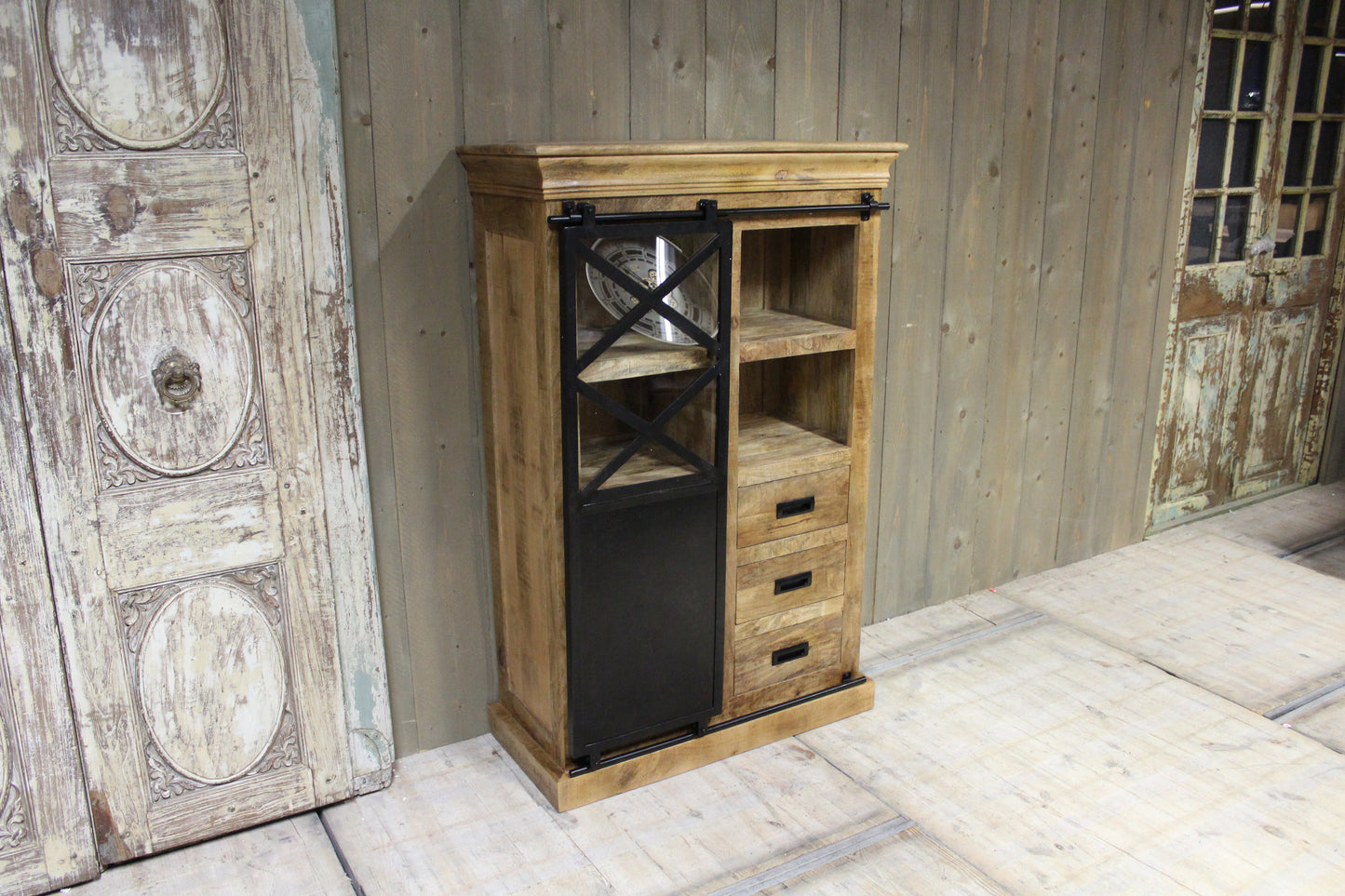 Wandkast mangohout Nora 90 cm