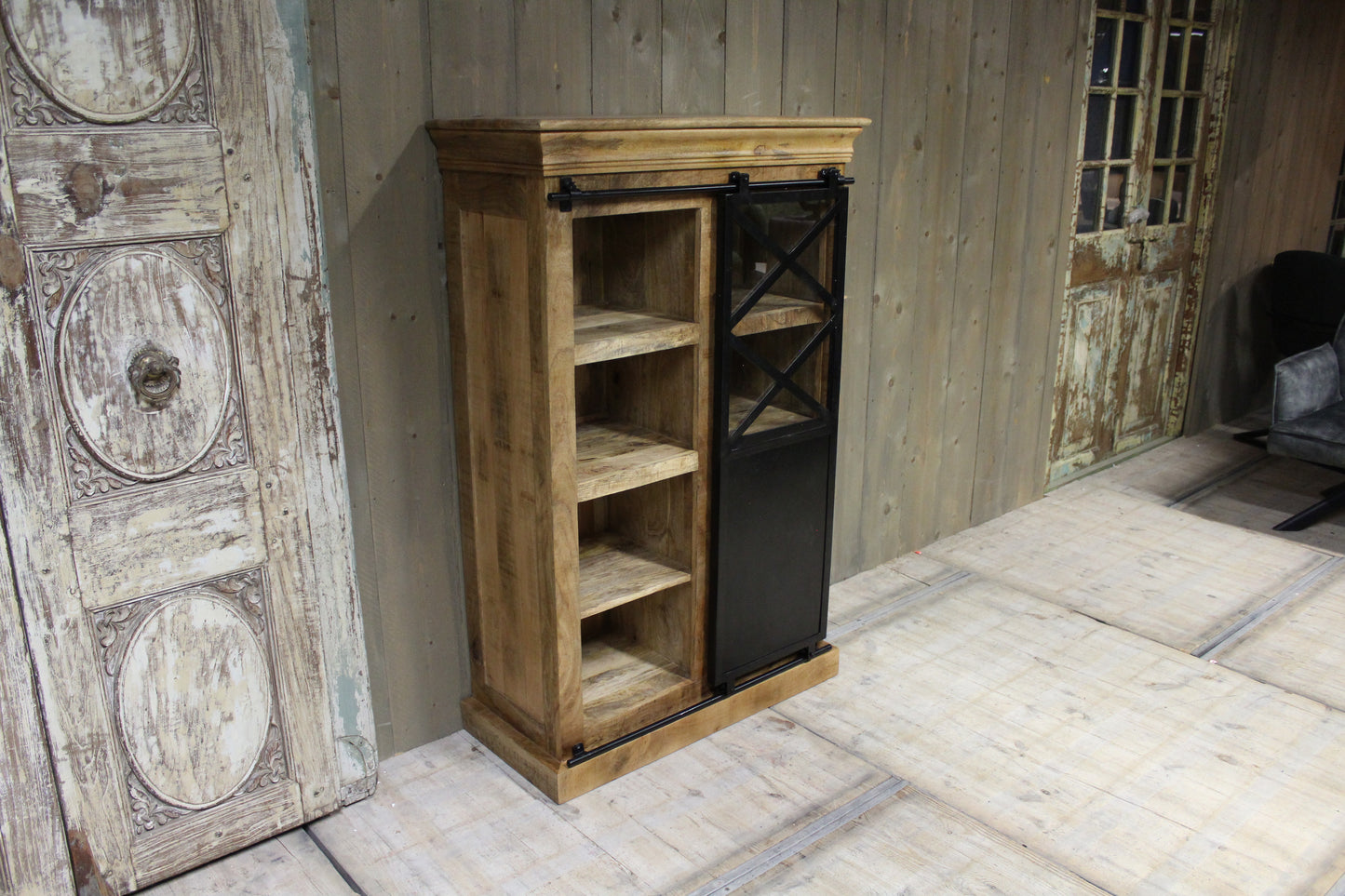 Wandkast mangohout Nora 90 cm