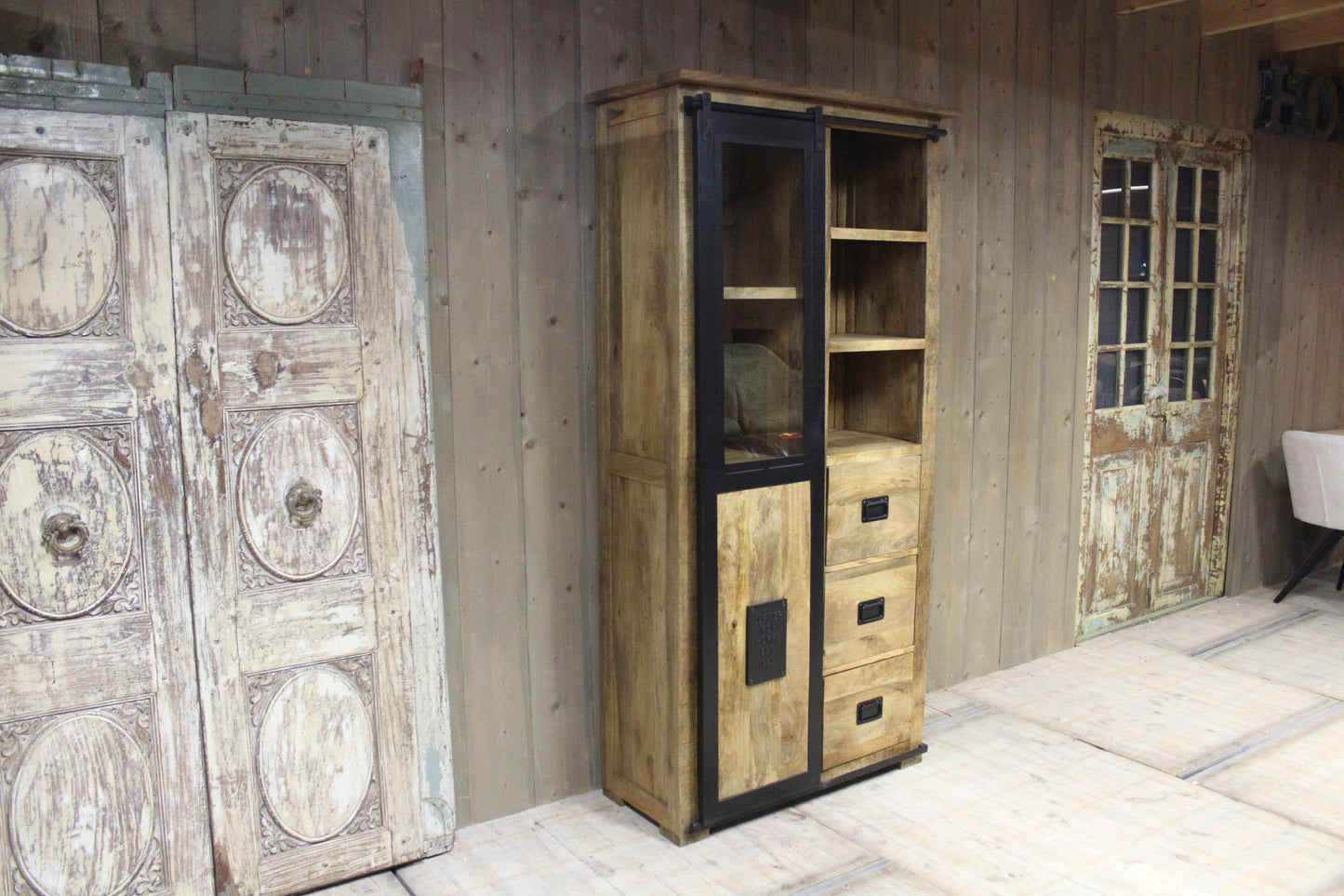 Wandkast mangohout Jupiter 100 cm