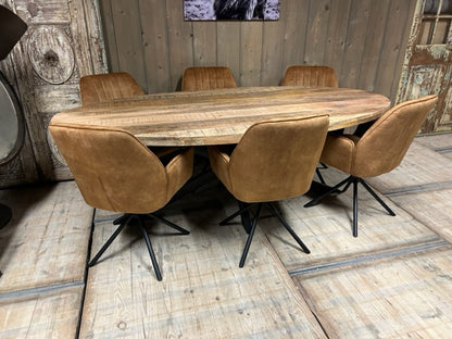 Eetkamertafel mangohout ovaal