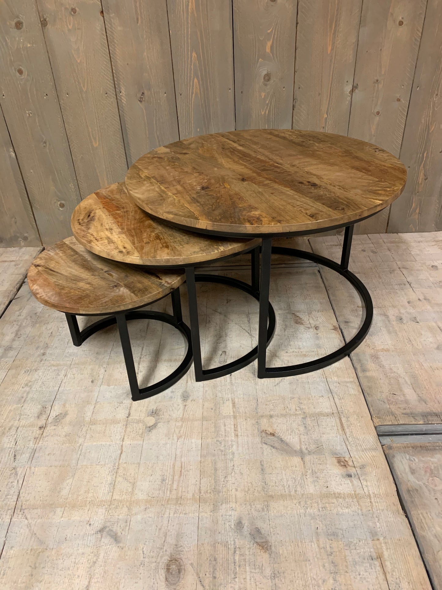 Salontafel mango set van 3