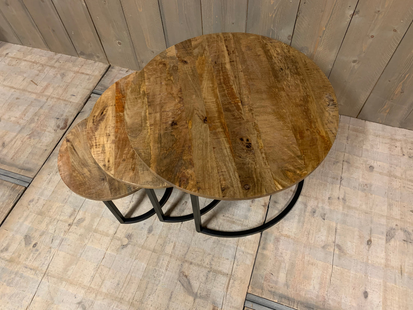 Salontafel mango set van 3